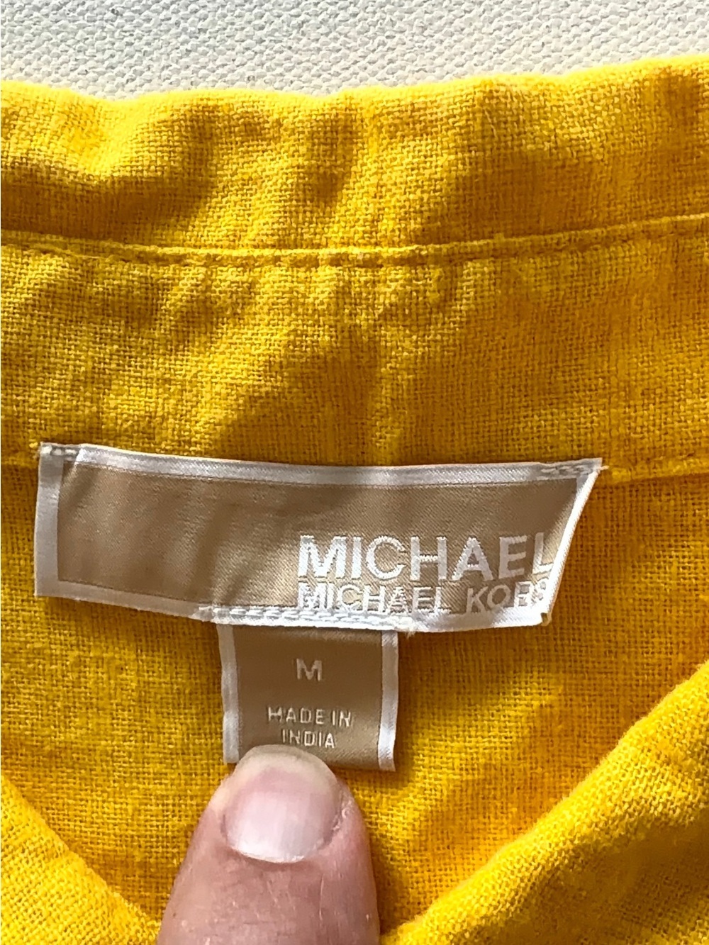 EUC Women's Michael Kors Short Sleeve Linen Blend Blouse Size Medium (D2) - Picture 3 of 4